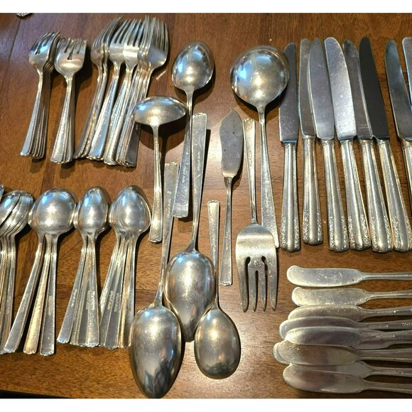 Alvin Chapel Bells Sterling Silver Flatware Set 1939 Service For 10 Plus HS107 - Picture 8 of 16